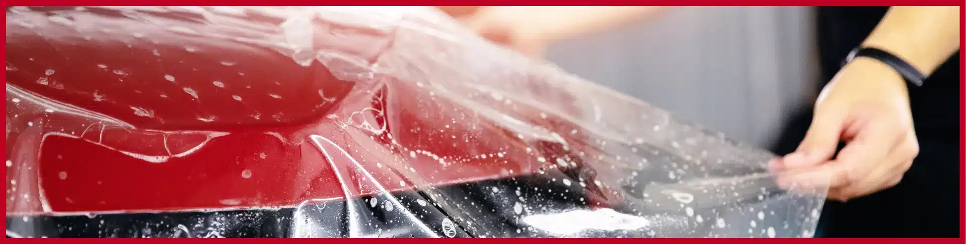 a close up of a plastic wrap