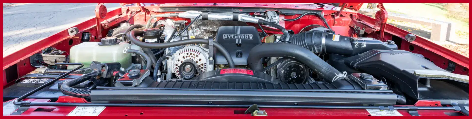 the engine of a car
