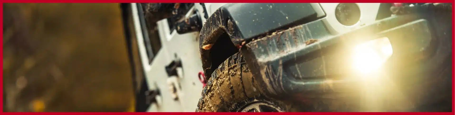 close up of a mud covered car