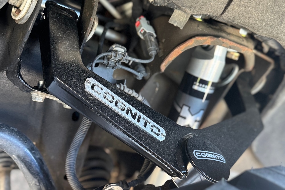 Lift Kit Installation in Mertztown, PA At E-Motive Performance & Auto Repair. Installed Cognito Upper Control Arm, a premium suspension component used in professional truck lift kit installations.